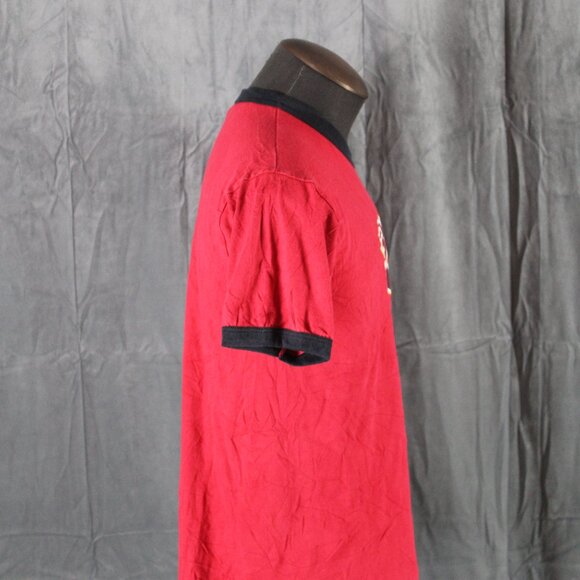 Calgary Flames Shirt (Retro) - Black C logo Ringer Tee - Men's Medium - Picture 6 of 7